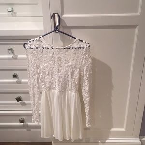White lace dress